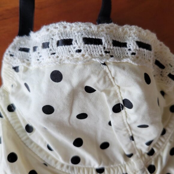 Urban Outfitters Out From Under Size M Polka Dot Cotton Corset/Bustier - Picture 4 of 8